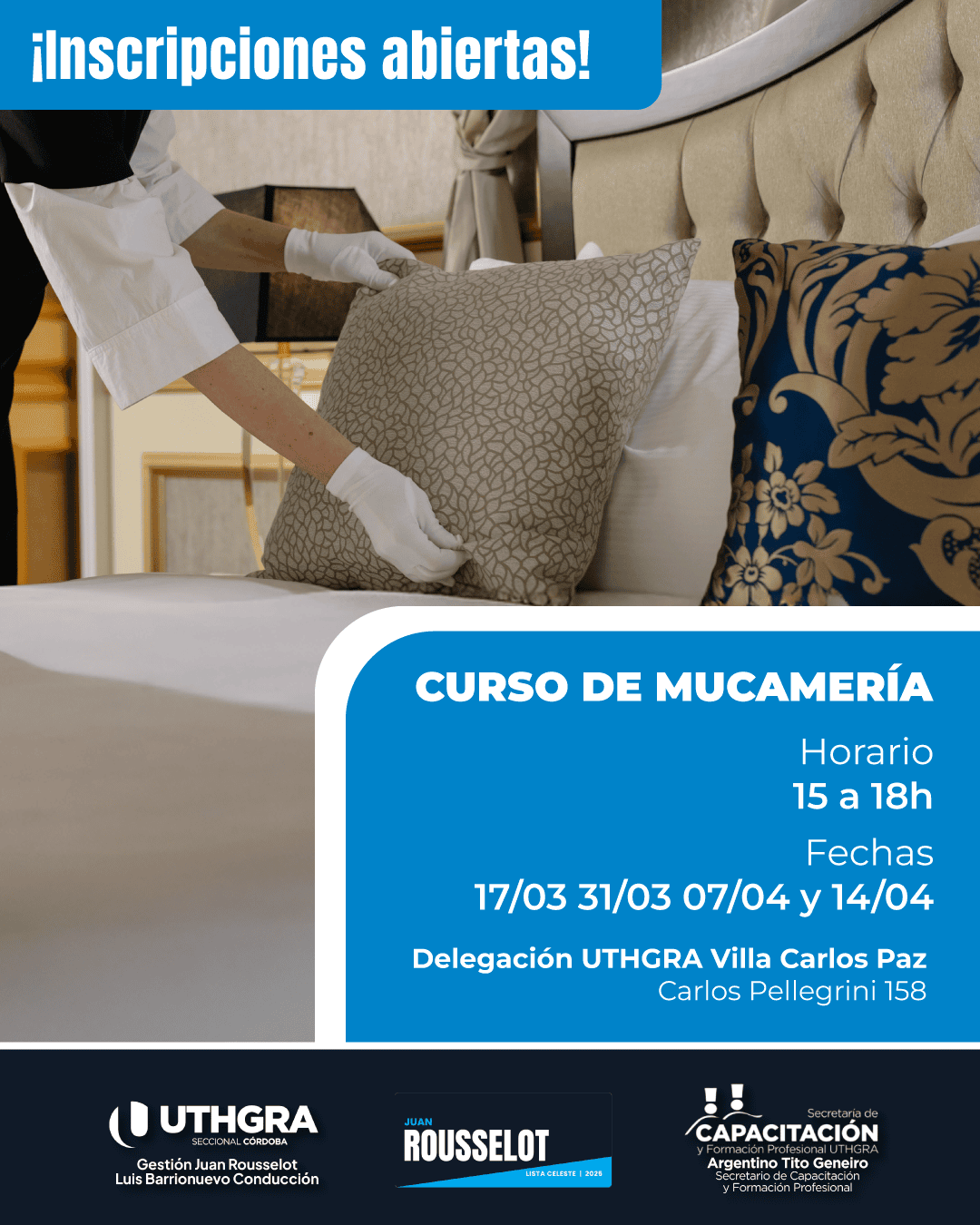 Nuevo Curso de Mucamería en Villa Carlos Paz